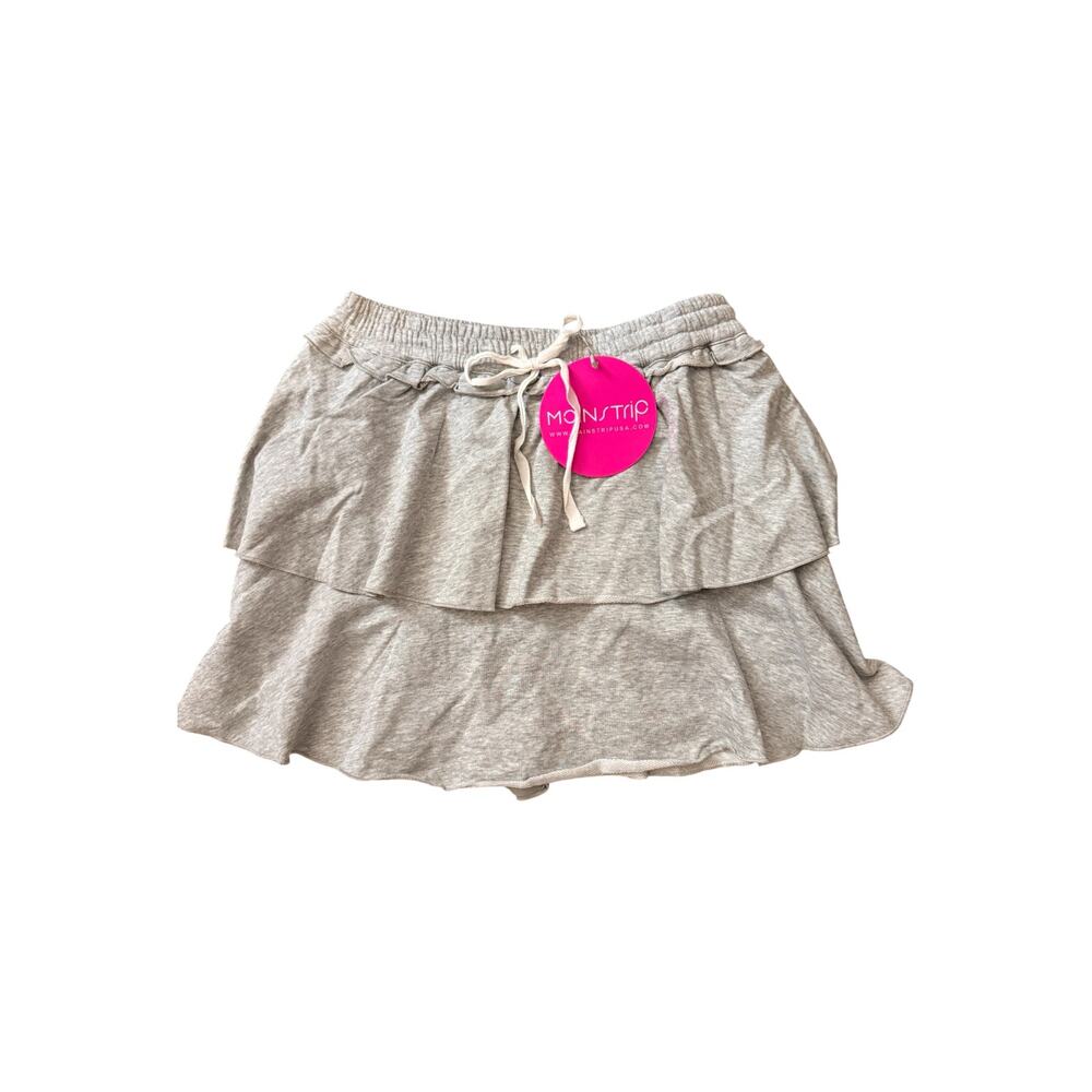 Mainstrip - Two Tier Ruffle Drawstring Waist Skort - Medium - Picture 2 of 5